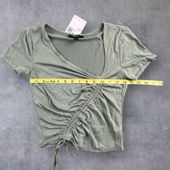 Forever 21 Womens Knit Top Sage Sz: M - Picture 4 of 8